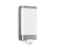 Steinel LED Outdoor Light L 240 S Stainless Steel, 9.3 W, LED Wall Lamp, Warm White, 180° Motion Detector, 10 m Range