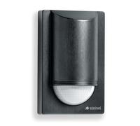 Steinel Motion Sensor is 2180 ECO Black, 180°/12 m PIR Sensor, 350 W LED Switching Load, Wall Sensor, Anti-Creep Protection