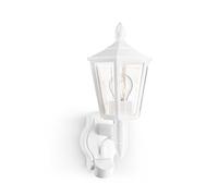 Steinel Outdoor Light L 16 S White, Motion Sensor 180°, Range 10 m, E27 max. 60 W, Twilight Switch, Classic Design, Lantern, IP44