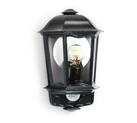 Steinel Outdoor Light L 190 S black, Max. 100 W, Wall Light, 180° Motion Sensor, 12 m Range, Soft Light Start, Aluminium