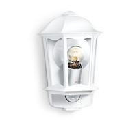 Steinel Outdoor Light L 190 S White, Max. 100 W, Wall Light, 180° Motion Sensor, 12 m Range, Soft Light Start, Aluminium