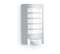 Steinel Outdoor Wall Light L 12 S, 180° Motion Detector up to 10 m range - Robust Weatherproof Aluminium Outdoor Light E27 max. 60 Watts - Porch Light in Silver