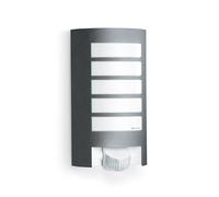 Steinel Outdoor Wall Light L 12 S anthracite, 180° motion detector, 10 m range, aluminium shade, E27 fitting, wall lamp