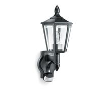 Steinel Outdoor Wall Light L 15 S black- 180° Motion Sensor, 10 m Reach,max. 60 W, Classic Design, for Entrance and Fronts