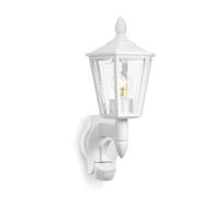 Steinel Outdoor Wall Light L 15 S white- 180° Motion Sensor, 10 m Reach,max. 60 W, Classic Design, for Entrance and Fronts