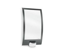 Steinel Outdoor Wall Light L 22 S Anthracite, Motion Sensor Light, 180° Motion Detector, 10 m Range, Stainless Steel Porch Light, max. 60 W, E27