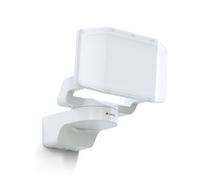 Steinel LED Spotlight XLED Protect White, Panorama Floodlight, LED panel fully swivelling, 3000 K warm white, 13.6 W, IP54
