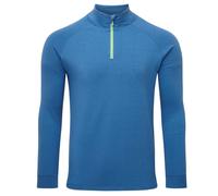 Steiner Mens Soft-Tec Half Zip Thermal Top: Blue/Lime: L Size: L, Colo