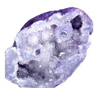 Steinfixx Elegant Agate Geode | Dyed | Half Geode I Lucky Geode I Quartz I Unique Eye Catcher I Purple