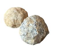 Steinfixx Geode Set in Orange Size I 2 Very Large Geodes I Each 8-9 cm and Total 800-1000 g to Break Yourself - with Instructions and Explanation I Morocco