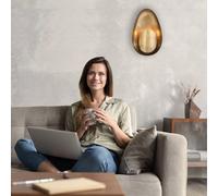 Steinhauer Brass wall light, brass-coloured, metal, height 36 cm