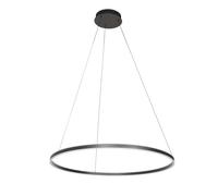 Steinhauer hanging lamp Ringlux - black - steel - 80 cm - built-in LED module - 3675ZW