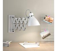 Steinhauer Kordian wall light, white, extendable, metal, E27