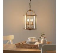 Steinhauer Pimpernel pendant light, Ø 23 cm, bronze, clear glass