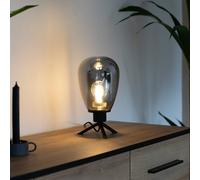 Steinhauer Reflexion table lamp, Ø 15 cm, height 28 cm, black