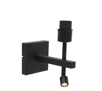 Steinhauer Stang wall light, LED reading light, natural wickerwork