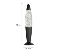 Steinhauer Volcan 4187 table lamp, black, glitter effect, E14