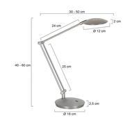 Steinhauer Zenith 2 LED desk lamp, steel, CCT, remote control