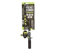 Steinhauser Pocket Combo - Tangle-Free Telescopic Fishing Rod and Spincast Reel Combo Micro Series - Ultralight and Super Compact Fishing Rod Travel - for Both Kids and Adults (Green Splatter)