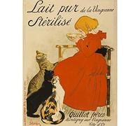 Steinlen Quillot Brothers Milk Cats Advert Large Wall Art Print Canvas Premium Mural