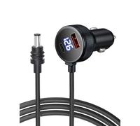 Steinwhale Car Charger Cable for Starlink Mini 6.5FT/2M with Display - 60W DC + 33W Dual USB-C/USB-A Power Adapter for Trucks, RVs & Boats, 12-24V Aluminum 18AWG Cord with Real-Time Voltage Monitoring