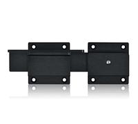 Steinwhale Flip Gate Latch Lock with Padlock Hole, 3.5mm Heavy Duty Aluminum Alloy Door Latch for Outdoor Wooden Fence, Swing Open Gate, Double Gate, Barn Door, Shed, Vinyl Fence, Yard (2Pack)
