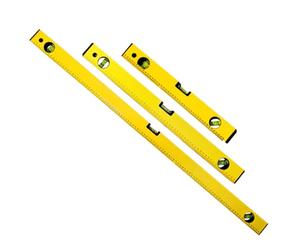 STEK Spirit Level, 3pcs High Accuracy Spirit Level Set Lightweight DIY Builder 400, 600, 1000mm, Aluminum Alloy Level Set, Large Spirit Level with Powerful Magnets, yellow (LVL-3PYL)