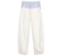STEL Women's Layered Wide Barrow Leg Trousers Blue Stripe XS