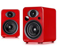 Steljes Audio NS3 Powered Bluetooth Speakers Red - Compact Stereo Sound