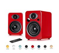 Steljes NS3 Powered Loud Speakers Stereo System Subwoofer British Design Compatible with iPhone through Bluetooth wirelessly (Vermilion Red) ¡