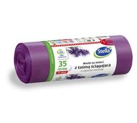 Stella 009893 Bin Liners with Drawstring, 35 L, Pack of 15, Lavender Fragrance, Rubbish Bag, Rubbish Bag, Rubbish Bag, Rubbish Bags for Household Rubbish Office, Made of LDPE Film, Made of Regranules,