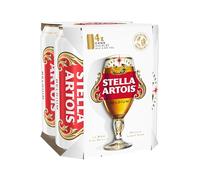 Stella Artois Lager Beer Can, 4 x 440m