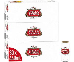 Stella Artois Lager Beer Cans, 30 x 440 ml
