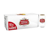 Stella Artois Premium Lager Beer Can, 18 x 440 ml