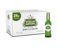 STELLA ARTOIS Unfiltered Lager Premium 5 percent, 24 Pack 330 ml Bottles