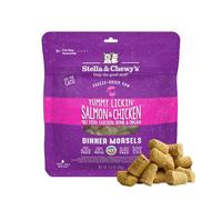 Stella & Chewy's Freeze-Dried Raw Cat Dinner Morsels - Grain Free, Protein Rich Cat & Kitten Food - Yummy Lickin’ Salmon & Chicken Recipe - 3.5 oz Bag