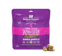 Stella & Chewy's Freeze-Dried Raw Cat Dinner Morsels - Grain Free, Protein Rich Cat & Kitten Food - Yummy Lickin’ Salmon & Chicken Recipe - 3.5 oz Bag