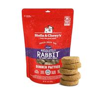 Stella & Chewy's Freeze-Dried Raw Dinner Patties - Absolutely Rabbit Recipe - High Protein Grain-Free Puppy & Dog Food - Perfect For Picky Eaters - 14 oz