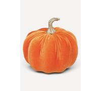 Stella Graham Velvet pumpkin with gold glitter stalk ornament in Orange Stella Graham Orange