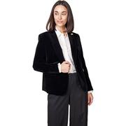 Stella - Ladies Soft Velvet Blazer Women’s Retro Peak Lapel Tailored Fit Jacket [LD-BLZ-Stella-Black-4]