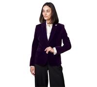 Stella - Ladies Soft Velvet Blazer Women’s Retro Peak Lapel Tailored Fit Jacket [LD-BLZ-Stella-Purple-8]