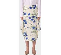 STELLA MCCARTNEY Floral Print Cotton Midi Skirt - Size: 36 - female