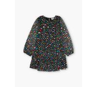 Stella Mccartney Girls Black/colourful Kids Star-print Flared Woven Dress 4-12 Years 8