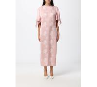 STELLA MCCARTNEY Graphic Print Satin Midi Sheath Dress with Crew Neck - Size: 44 - female