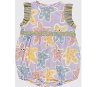 STELLA MCCARTNEY KIDS Girl's Star Print Cotton Romper with Ruffle Details - Size: 6M - unisex