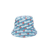 Stella McCartney Kids logo-pattern bucket hat - Blue S