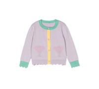 Stella McCartney Kids patterned intarsia-knitted cotton cardigan - Purple 6