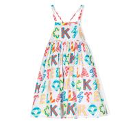 Stella McCartney Kids Rocks-print flared dress - White 14-14+