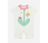 Stella McCartney Kids Stella McCartney Baby Girls Flower Romper in Ivory - Ivory - 6 Mths