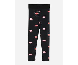 Stella McCartney Kids Stella McCartney Girls Lips AOP Leggings in Black - Black - 4 Yrs